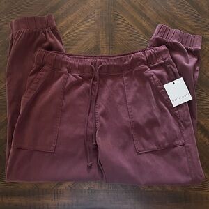 Bella Dahl Burgundy Casual Pants